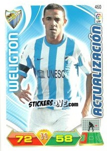 Sticker Weligton - Liga BBVA 2011-2012. Adrenalyn XL n. 460 - Panini