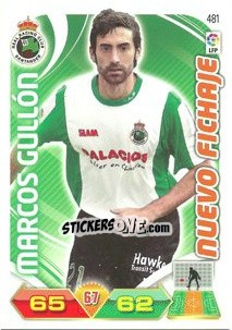 Sticker Marcos Gullon - Liga BBVA 2011-2012. Adrenalyn XL n. 481 - Panini