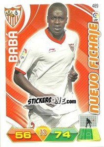 Sticker Baba - Liga BBVA 2011-2012. Adrenalyn XL n. 489 - Panini