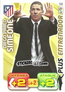 Sticker Diego Pablo Simeone - Liga BBVA 2011-2012. Adrenalyn XL n. 510 - Panini