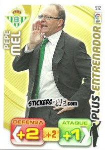 Sticker Pepe Mel - Liga BBVA 2011-2012. Adrenalyn XL n. 512 - Panini
