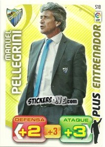 Sticker Manuel Pellegrini - Liga BBVA 2011-2012. Adrenalyn XL - Panini