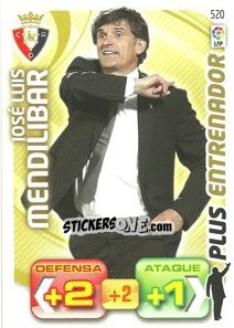 Sticker Jose Luis Mendilibar - Liga BBVA 2011-2012. Adrenalyn XL n. 520 - Panini