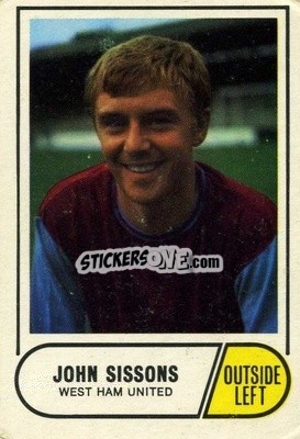 Sticker John Sissons  - Footballers 1969-1970
 n. 151a - A&BC