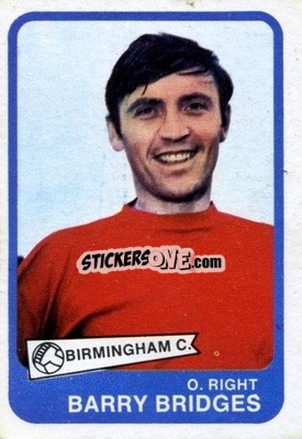 Sticker Barry Bridges - Footballers 1968-1969
 n. 3 - A&BC