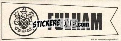 Sticker Fulham - Footballers 1968-1969
 n. P9 - A&BC