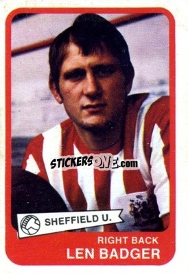 Sticker Len Badger - Footballers 1968-1969
 n. 7 - A&BC
