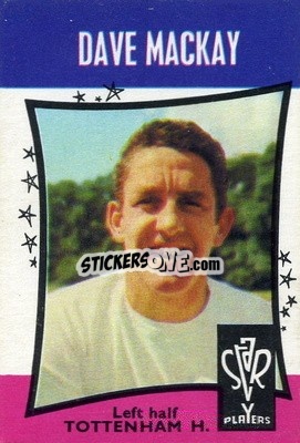 Sticker Dave Mackay - Footballers 1967-1968
 n. 31 - A&BC