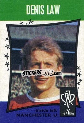 Sticker Denis Law - Footballers 1967-1968
 n. 16 - A&BC