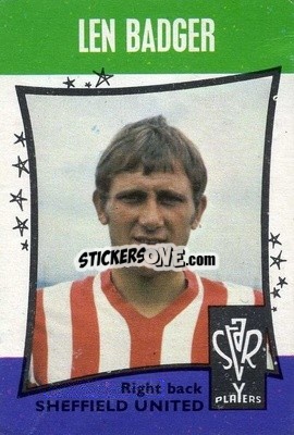 Sticker Len Badger - Footballers 1967-1968
 - A&BC