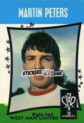 Sticker Martin Peters - Footballers 1967-1968
 n. 5 - A&BC