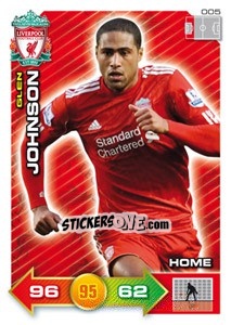 Sticker Glen Johnson - Liverpool FC 2011-2012. Adrenalyn XL n. 5 - Panini