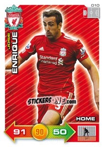 Figurina Jose Enrique - Liverpool FC 2011-2012. Adrenalyn XL - Panini