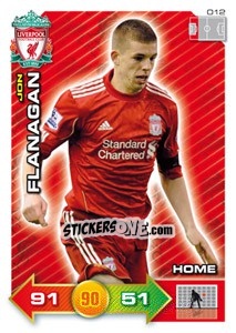 Sticker Jon Flanagan - Liverpool FC 2011-2012. Adrenalyn XL n. 12 - Panini