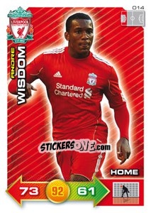Sticker Andre Wisdom - Liverpool FC 2011-2012. Adrenalyn XL - Panini