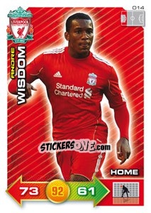 Cromo Andre Wisdom - Liverpool FC 2011-2012. Adrenalyn XL n. 14 - Panini