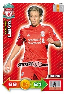 Cromo Lucas Leiva - Liverpool FC 2011-2012. Adrenalyn XL - Panini