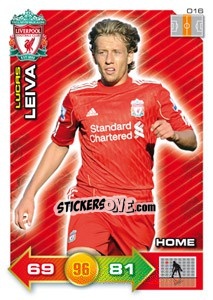Sticker Lucas Leiva - Liverpool FC 2011-2012. Adrenalyn XL n. 16 - Panini
