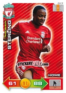 Figurina Raheem Sterling - Liverpool FC 2011-2012. Adrenalyn XL - Panini