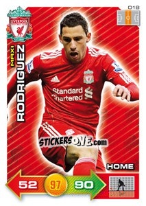 Figurina Maxi Rodriguez - Liverpool FC 2011-2012. Adrenalyn XL - Panini