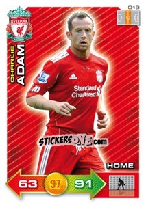 Figurina Charlie Adam - Liverpool FC 2011-2012. Adrenalyn XL - Panini