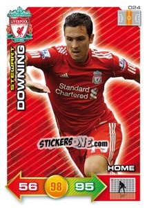Sticker Stewart Downing - Liverpool FC 2011-2012. Adrenalyn XL n. 24 - Panini