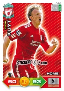 Cromo Dirk Kuyt - Liverpool FC 2011-2012. Adrenalyn XL - Panini