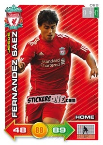 Sticker Jesus Fernandez Saez Suso - Liverpool FC 2011-2012. Adrenalyn XL n. 28 - Panini
