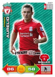 Figurina Fabio Aurelio - Liverpool FC 2011-2012. Adrenalyn XL - Panini