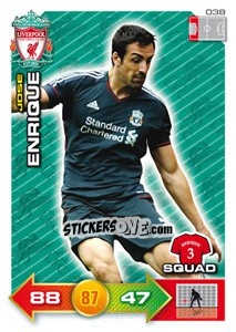 Sticker Jose Enrique - Liverpool FC 2011-2012. Adrenalyn XL - Panini