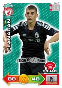 Cromo Jon Flanagan - Liverpool FC 2011-2012. Adrenalyn XL - Panini