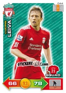 Sticker Lucas Leiva - Liverpool FC 2011-2012. Adrenalyn XL - Panini