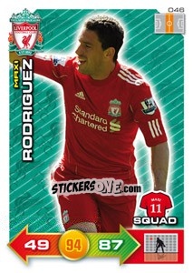 Sticker Maxi Rodriguez - Liverpool FC 2011-2012. Adrenalyn XL - Panini