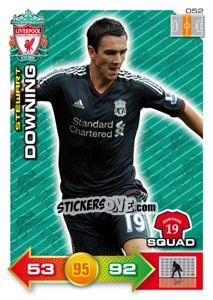 Sticker Stewart Downing - Liverpool FC 2011-2012. Adrenalyn XL n. 52 - Panini