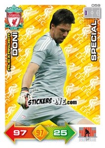 Cromo Alexander Doni - Liverpool FC 2011-2012. Adrenalyn XL - Panini