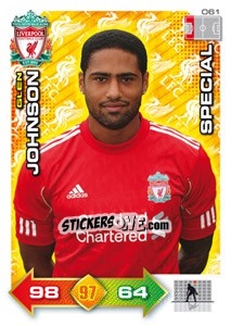 Cromo Glen Johnson - Liverpool FC 2011-2012. Adrenalyn XL - Panini