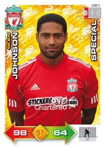 Sticker Glen Johnson - Liverpool FC 2011-2012. Adrenalyn XL n. 61 - Panini
