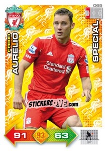 Figurina Fabio Aurelio - Liverpool FC 2011-2012. Adrenalyn XL n. 65 - Panini