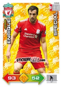 Figurina Jose Enrique - Liverpool FC 2011-2012. Adrenalyn XL - Panini