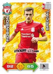 Cromo Jack Robinson - Liverpool FC 2011-2012. Adrenalyn XL n. 67 - Panini