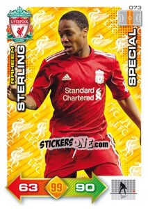 Sticker Raheem Sterling - Liverpool FC 2011-2012. Adrenalyn XL n. 73 - Panini