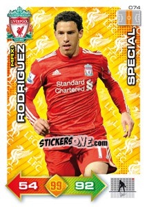 Figurina Maxi Rodriguez - Liverpool FC 2011-2012. Adrenalyn XL - Panini