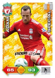 Sticker Charlie Adam - Liverpool FC 2011-2012. Adrenalyn XL n. 75 - Panini