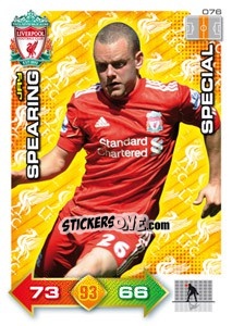 Sticker Jay Spearing - Liverpool FC 2011-2012. Adrenalyn XL n. 76 - Panini