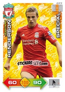Sticker Jordan Henderson - Liverpool FC 2011-2012. Adrenalyn XL n. 77 - Panini