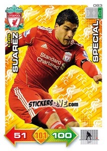 Sticker Luis Suarez - Liverpool FC 2011-2012. Adrenalyn XL n. 83 - Panini