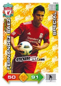 Sticker Jesus Fernandez Saez Suso - Liverpool FC 2011-2012. Adrenalyn XL n. 84 - Panini