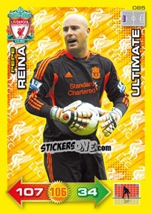 Sticker Pepe Reina - Liverpool FC 2011-2012. Adrenalyn XL n. 85 - Panini