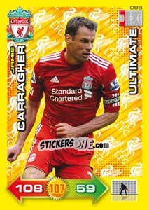 Cromo Jamie Carragher - Liverpool FC 2011-2012. Adrenalyn XL - Panini