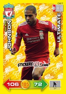 Sticker Glen Johnson - Liverpool FC 2011-2012. Adrenalyn XL n. 87 - Panini
